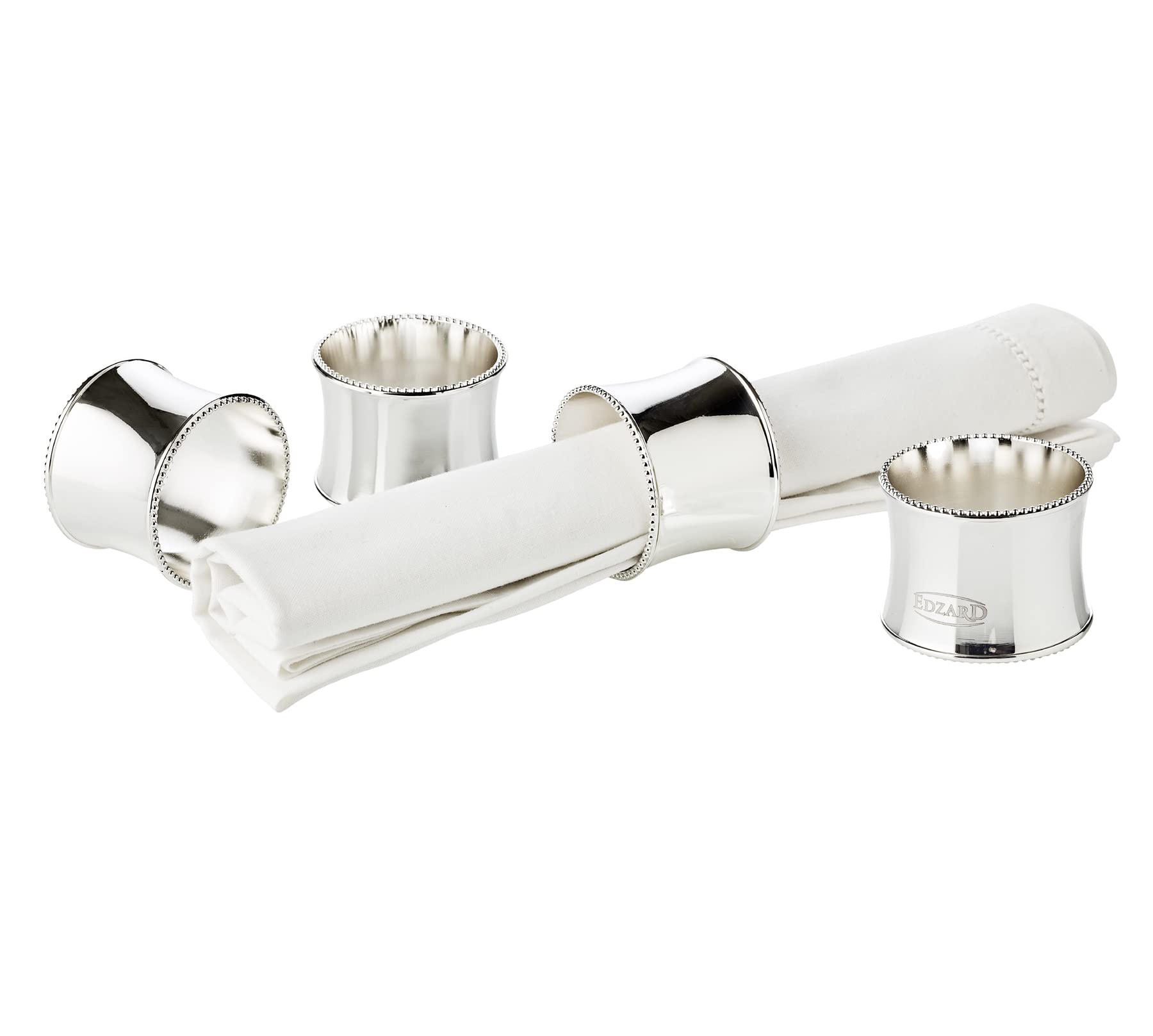 edzard-perla-serviettenring-4er-set-versilbert-5-cm image 5