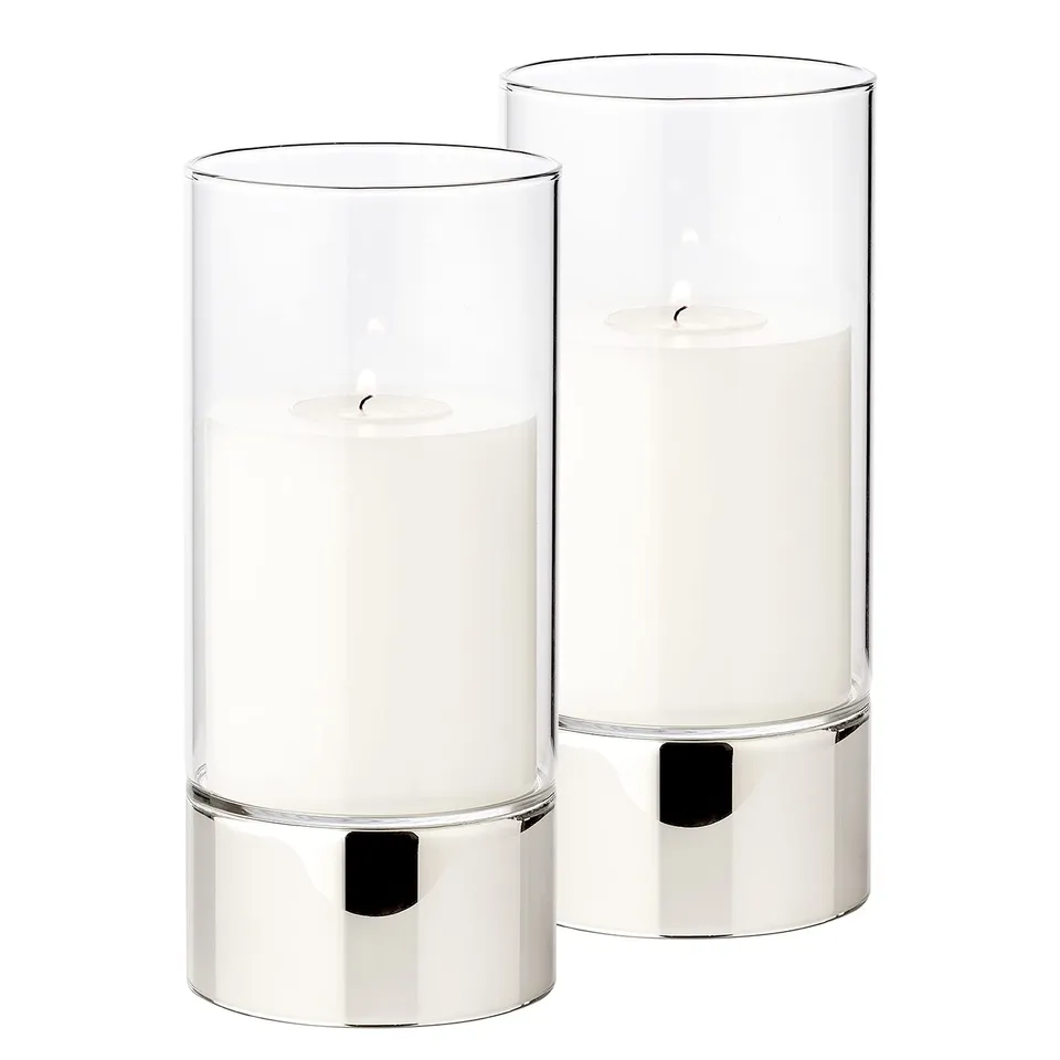 edzard-granada-windlicht-glas-2er-set-20-cm-silberoptik image 1