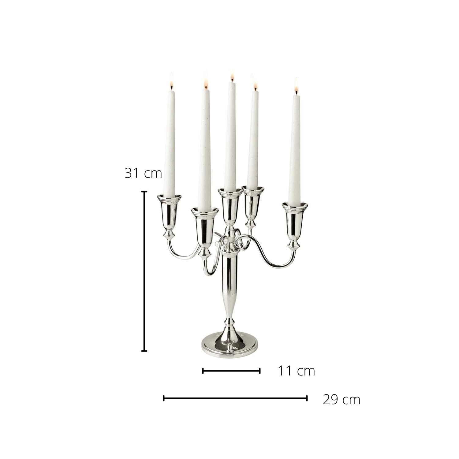edzard-venezia-kandelaber-5-armig-versilbert-31-cm image 3
