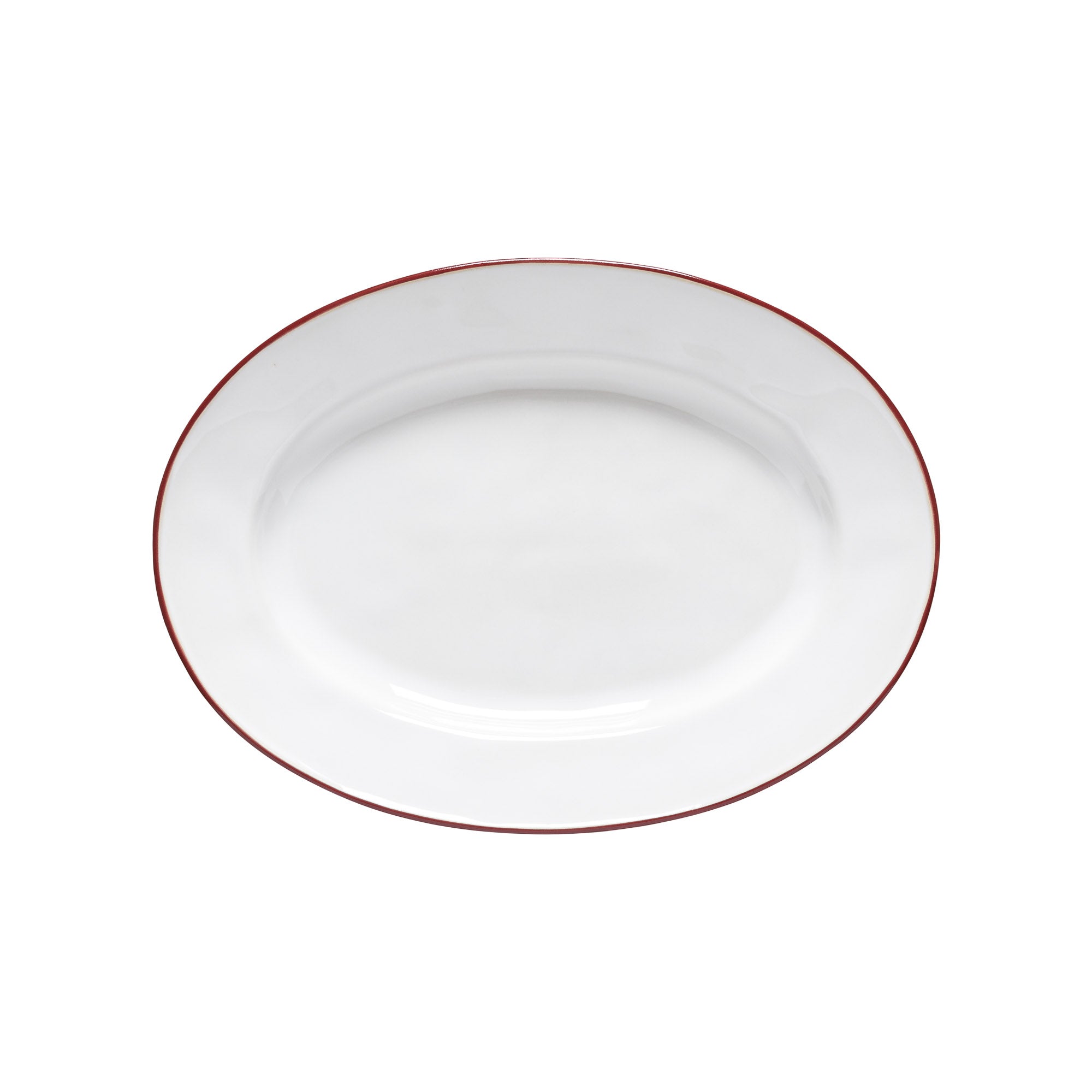 costa-nova-beja-servierplatte-oval-wei-rot-feinsteinzeug image 1