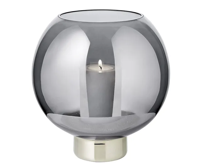 edzard-molly-jack-windlicht-21-cm-rauchglas-platinrand image 1
