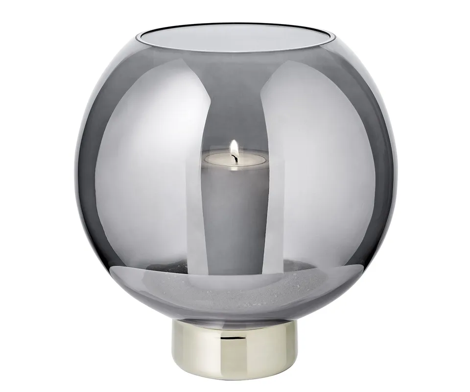 edzard-molly-jack-windlicht-21-cm-rauchglas-platinrand image 1