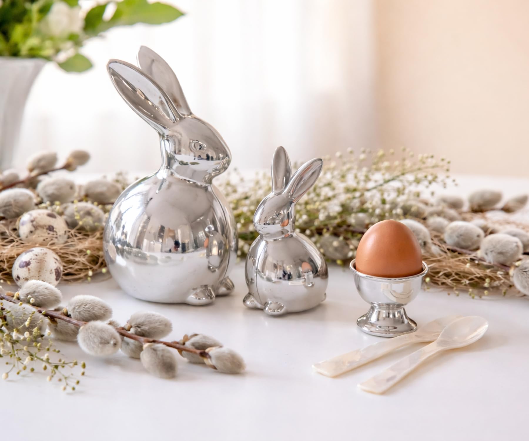 edzard-louis-hase-dekofigur-alu-silber-13-cm-osterdeko image 2
