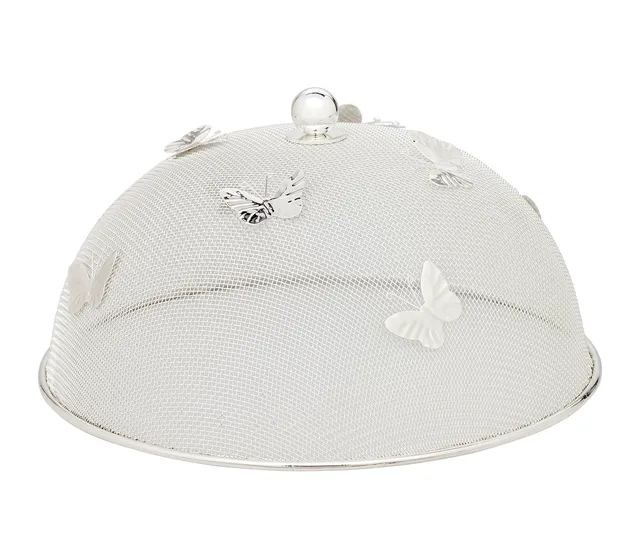 edzard-faden-butterfly-schutzhaube-30-cm-versilbert-h-16-cm image 1