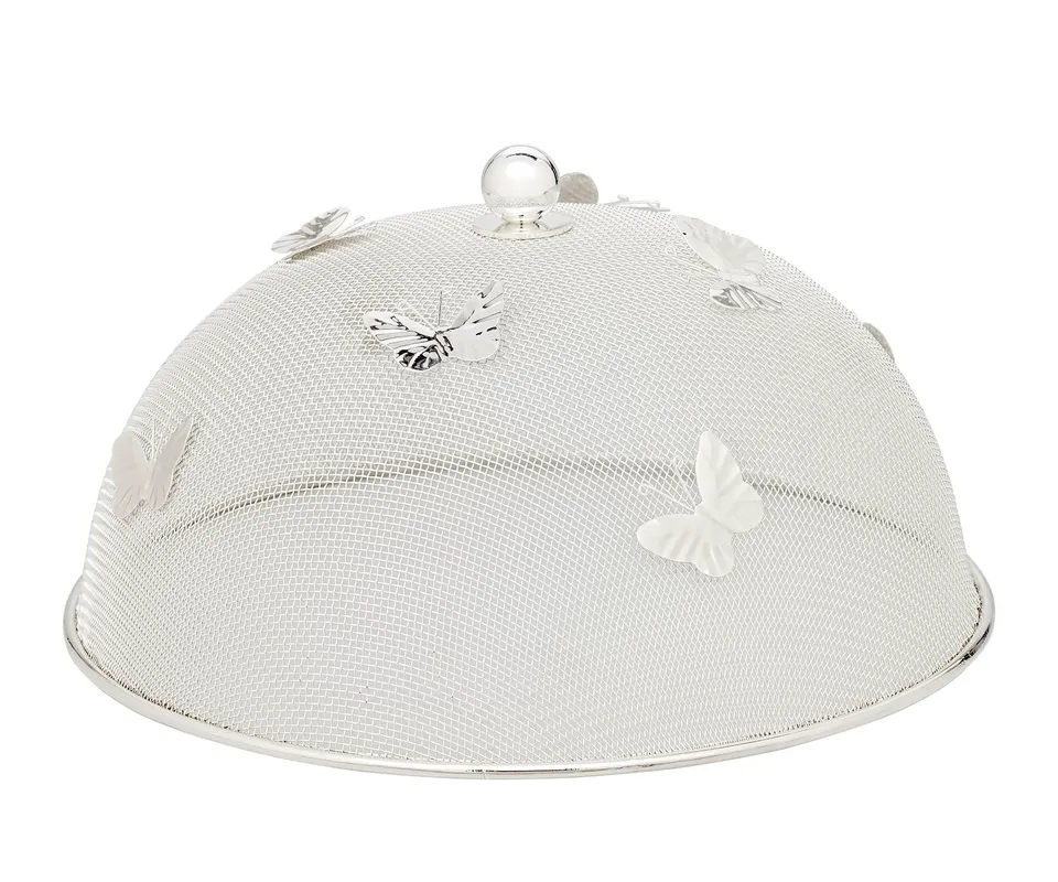 edzard-faden-butterfly-schutzhaube-30-cm-versilbert-h-16-cm image 1