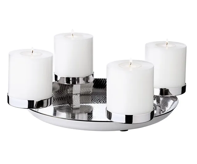 edzard-kaya-adventskranz-36-cm-edelstahl-silber-kerzenkranz image 1