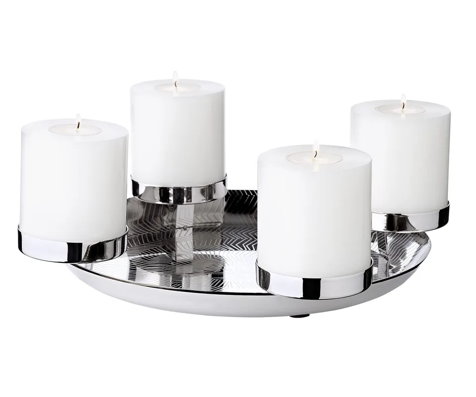 edzard-kaya-adventskranz-36-cm-edelstahl-silber-kerzenkranz image 1