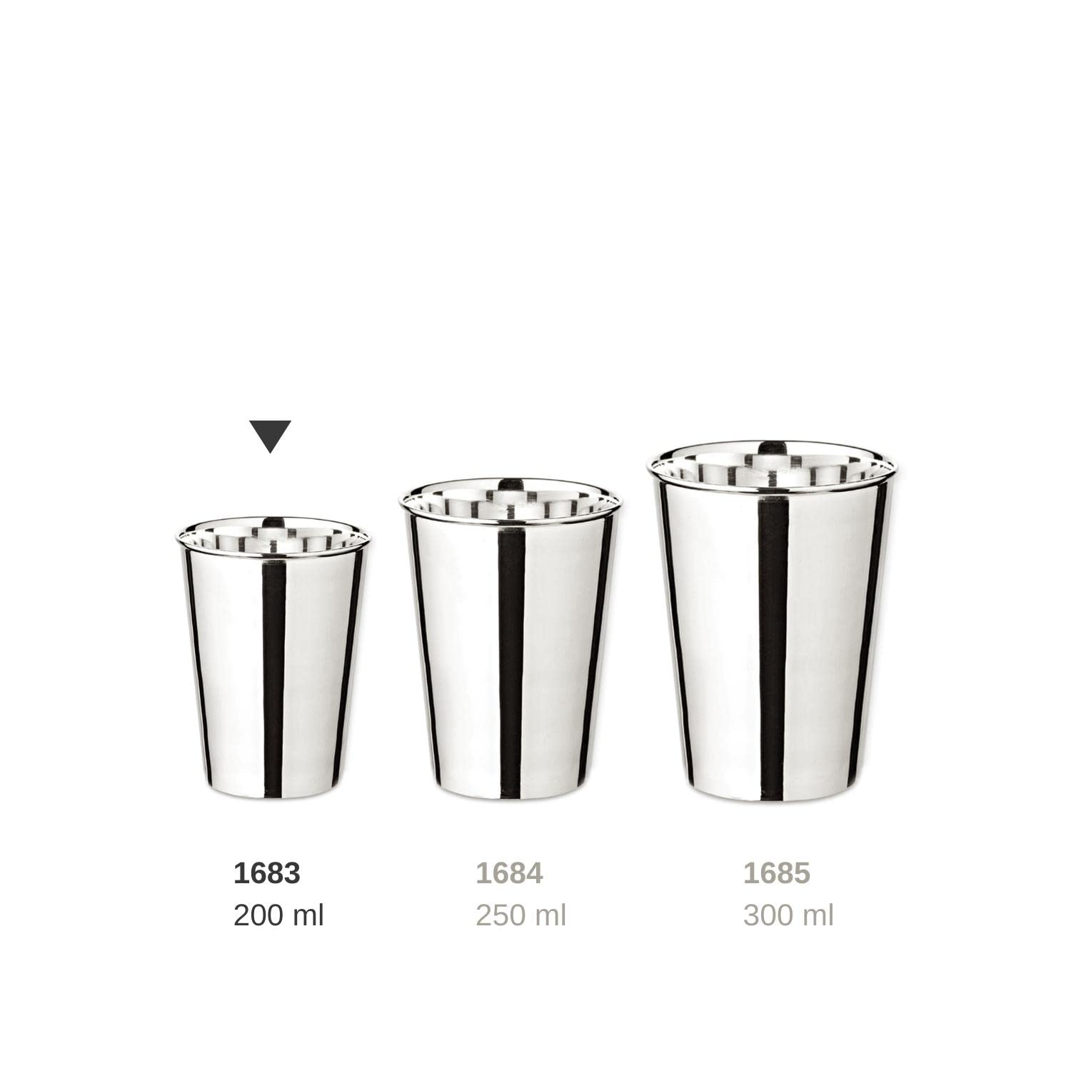 edzard-mido-becher-konus-9-cm-200-ml-versilbert image 2