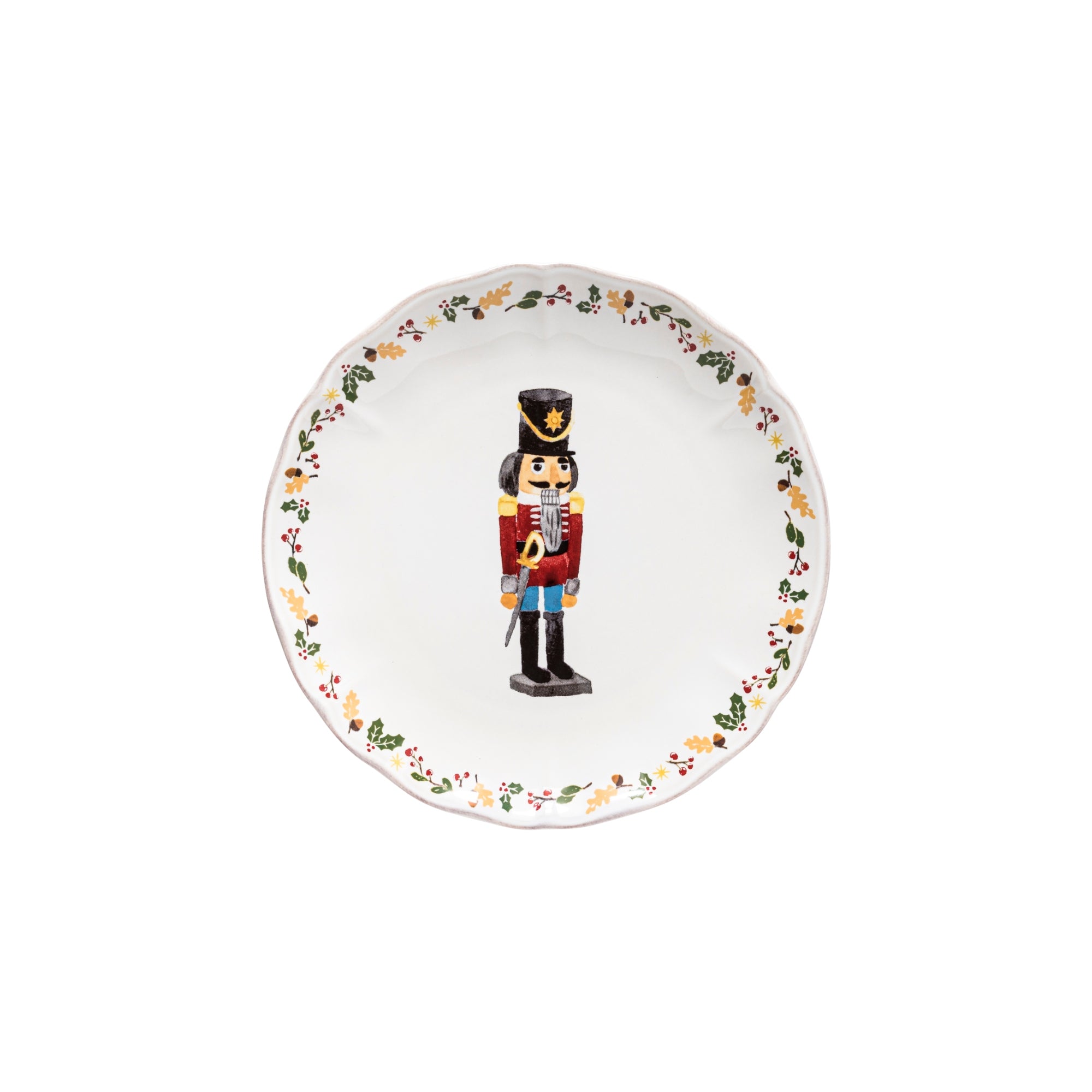 costa-nova-the-nutcracker-dessertteller-wei-steinzeug image 1