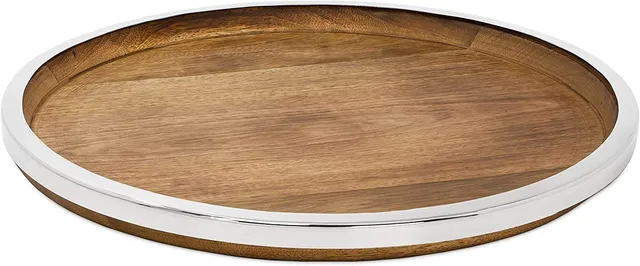 edzard-porto-tablett-cincinnati-40-cm-mango-edelstahl image 1
