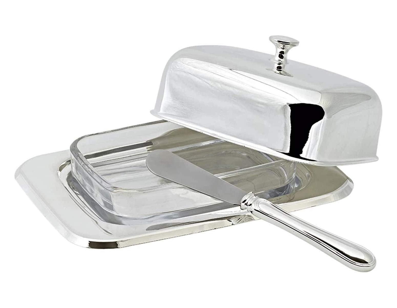 edzard-mista-butterdose-versilbert-mit-glas-und-messer image 1