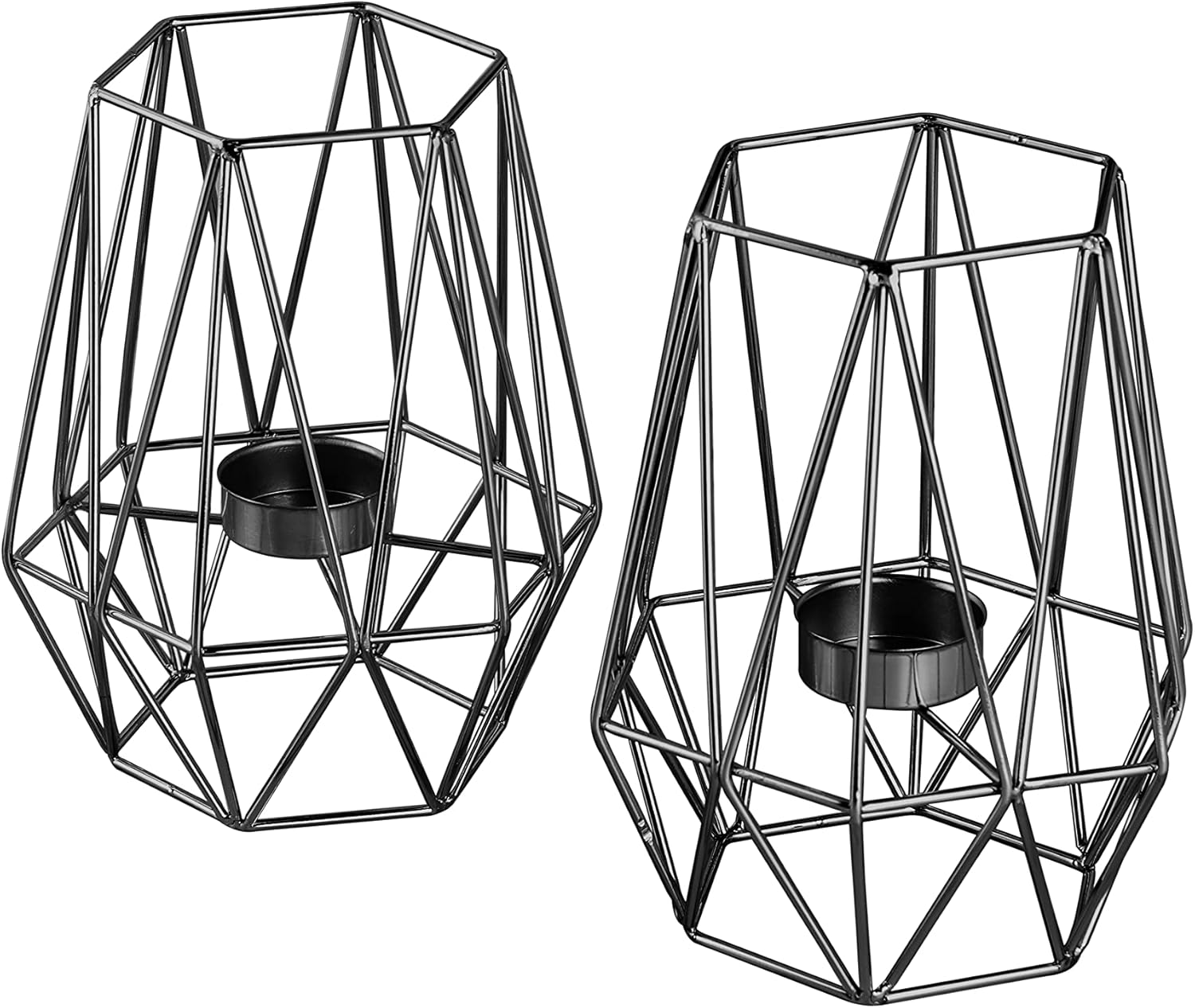echtwerk-vintage-big-teelichthalter-2-tlg-metall-silber-geometrisch image 7