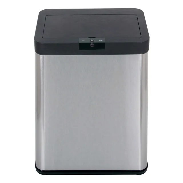echtwerk-square-abfalleimer-48l-sensor-silber-edelstahl image 1