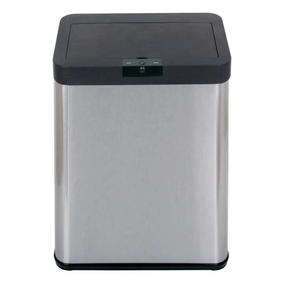 echtwerk-square-abfalleimer-48l-sensor-silber-edelstahl image 1