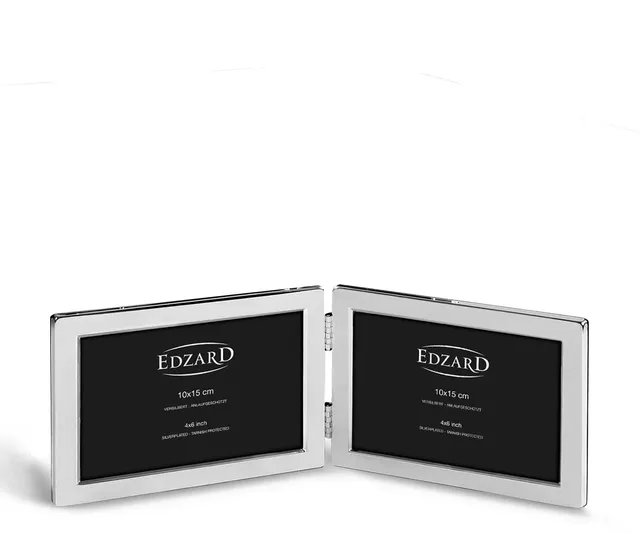 edzard-salerno-doppel-bilderrahmen-10x15-quer-versilbert image 1
