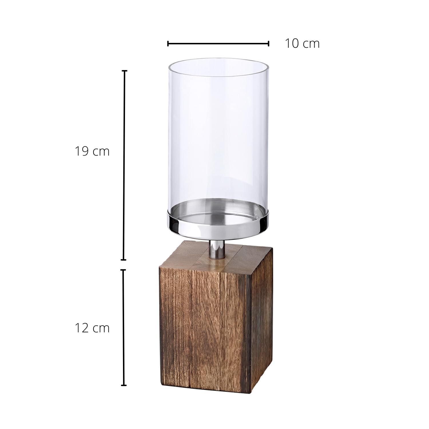 edzard-meo-windlicht-31-cm-edelstahl-holz-glas image 4
