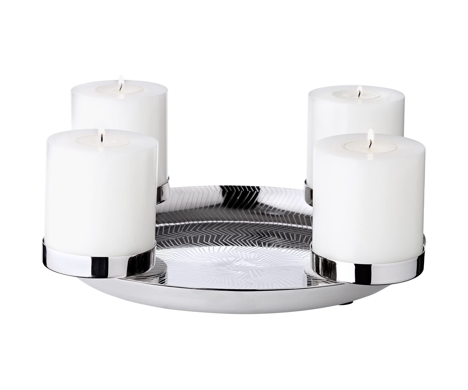 edzard-kaya-adventskranz-36-cm-edelstahl-silber-kerzenkranz image 2