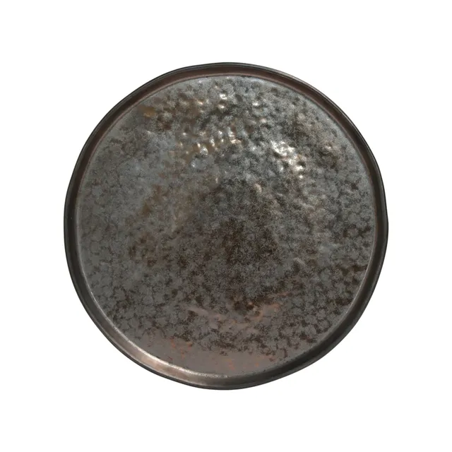 costa-nova-lagoa-teller-rund-metal-braun-matt image 1