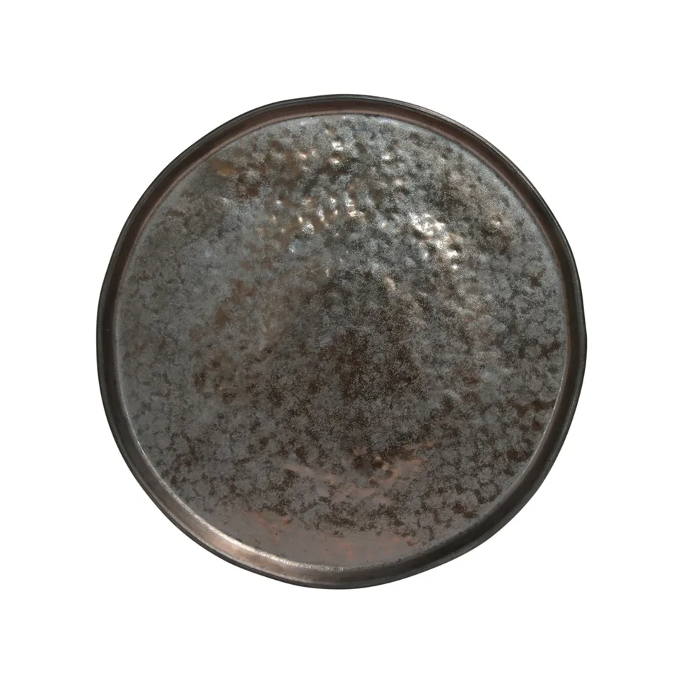 costa-nova-lagoa-teller-rund-metal-braun-matt image 1