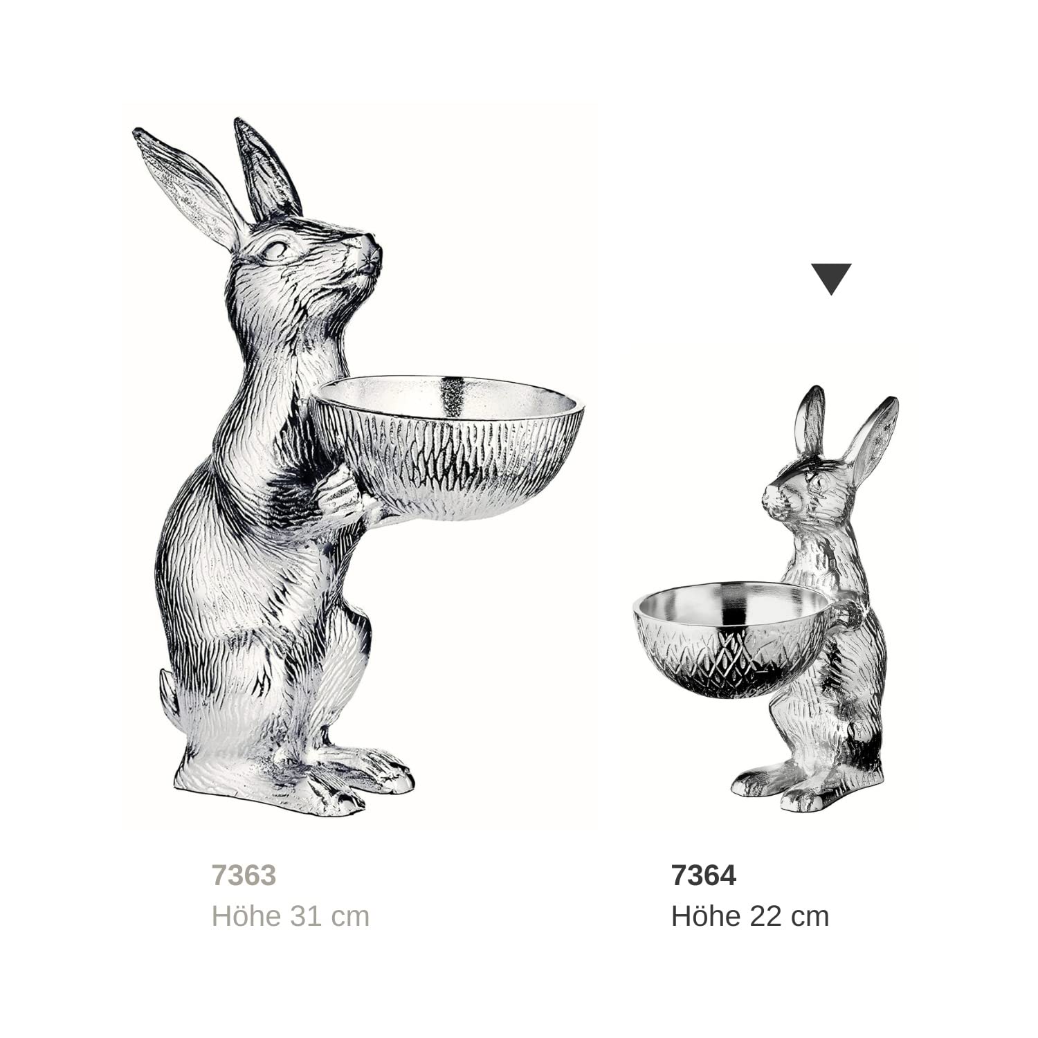 edzard-bert-hase-mit-schale-dekofigur-h-22-cm-silber image 4