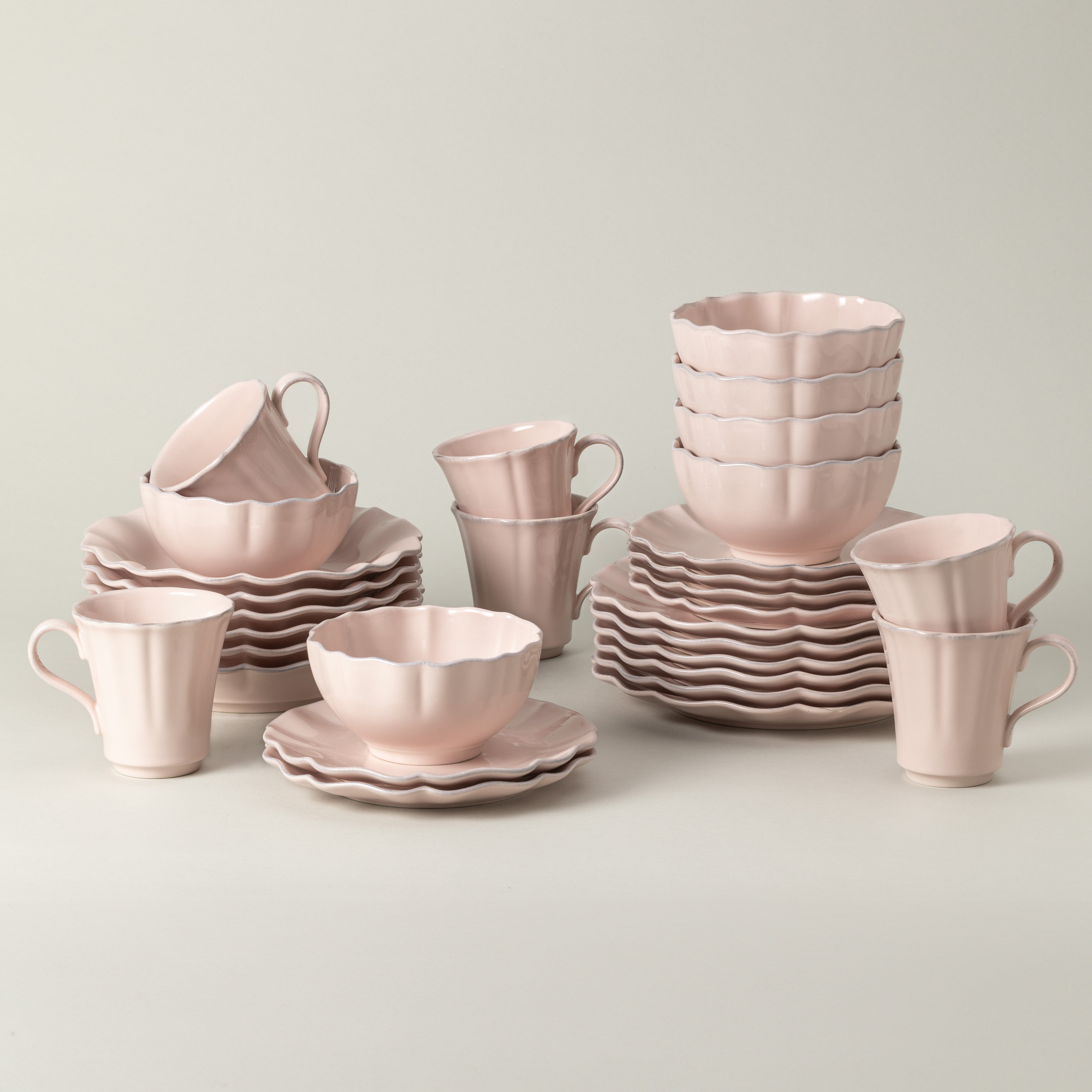 costa-nova-rosa-geschirrset-30-teilig-rosa-mit-becher image 1