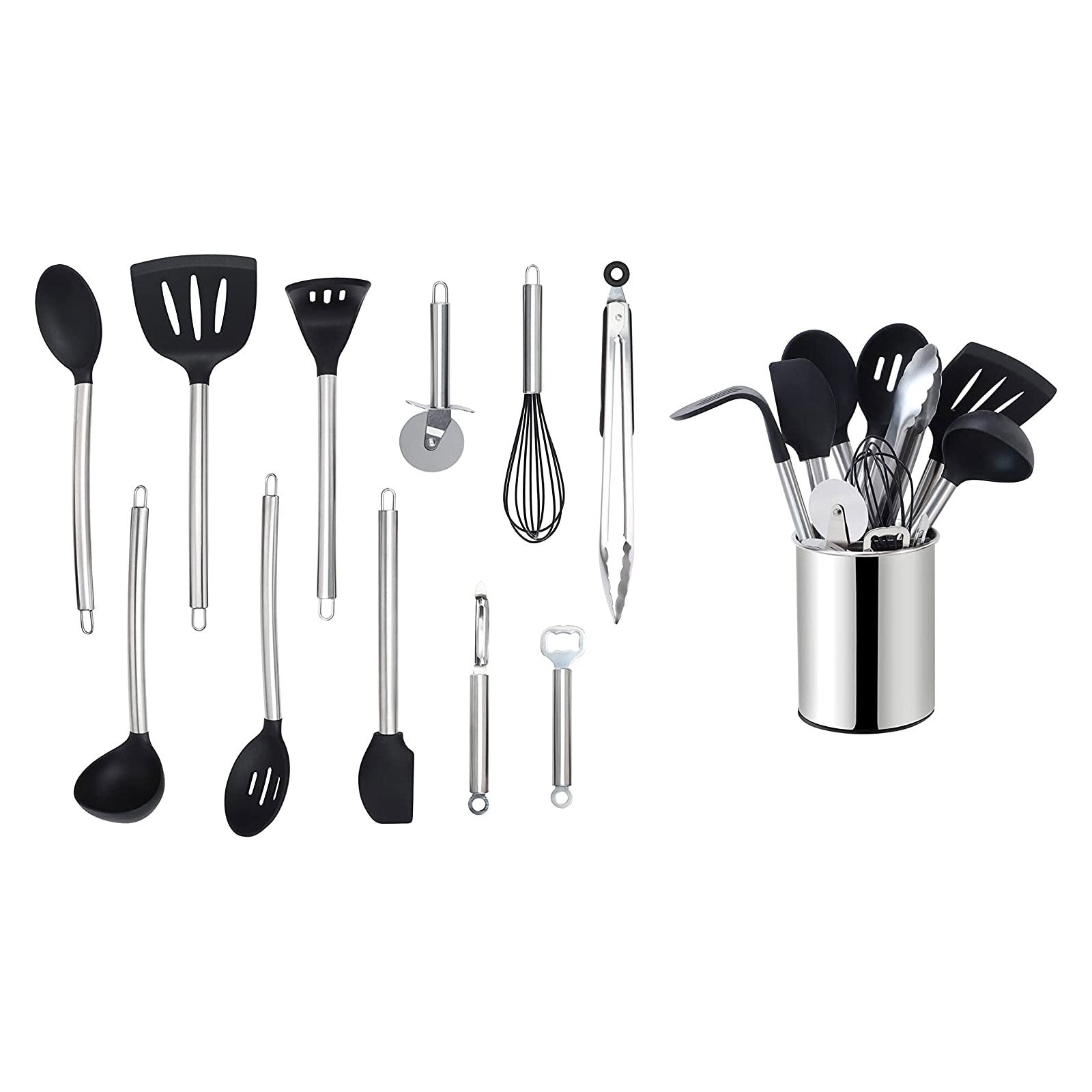 echtwerk-k-chenhelfer-set-12tlg-silikon-silber image 1