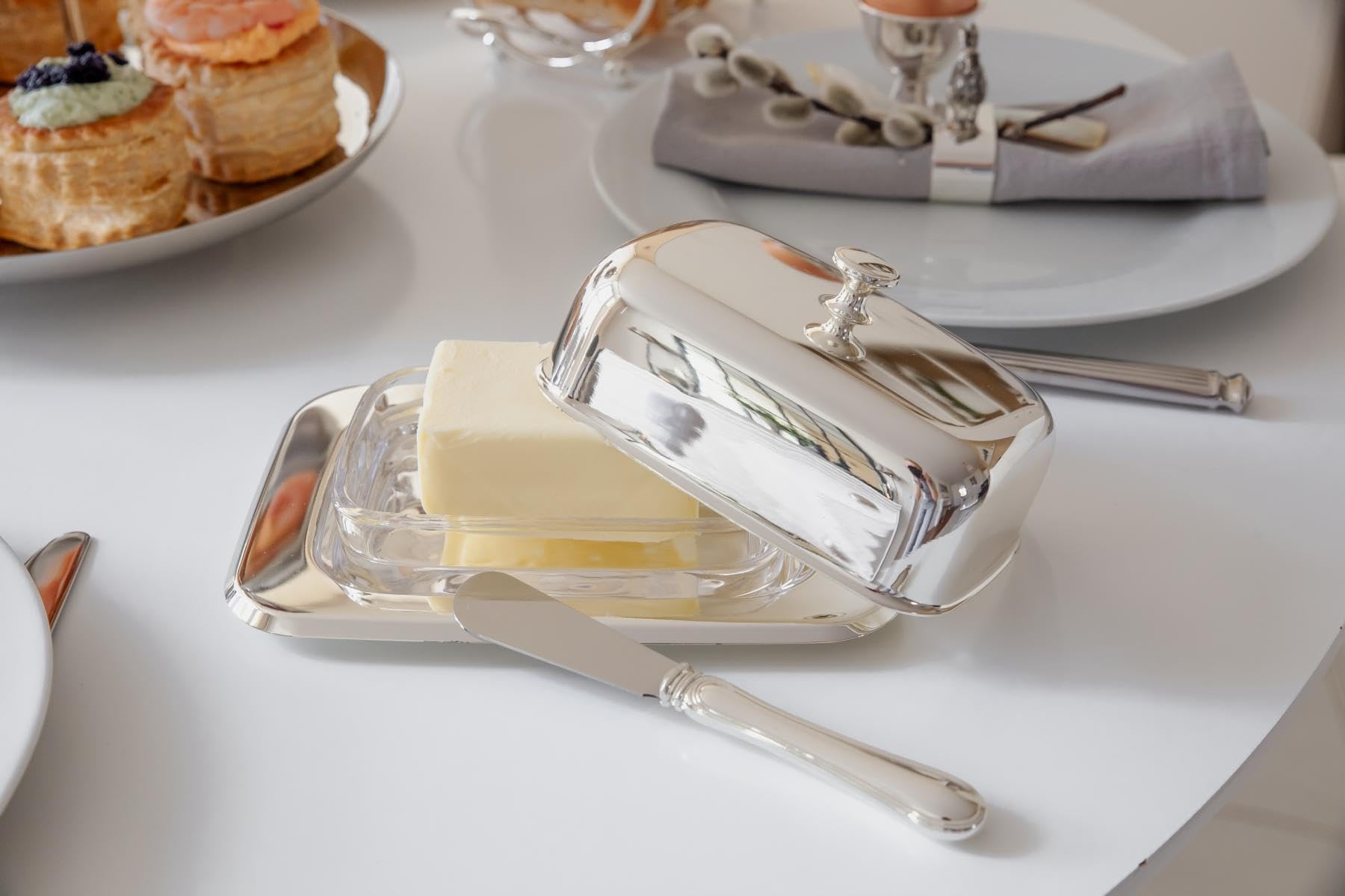 edzard-mista-butterdose-versilbert-mit-glas-und-messer image 6
