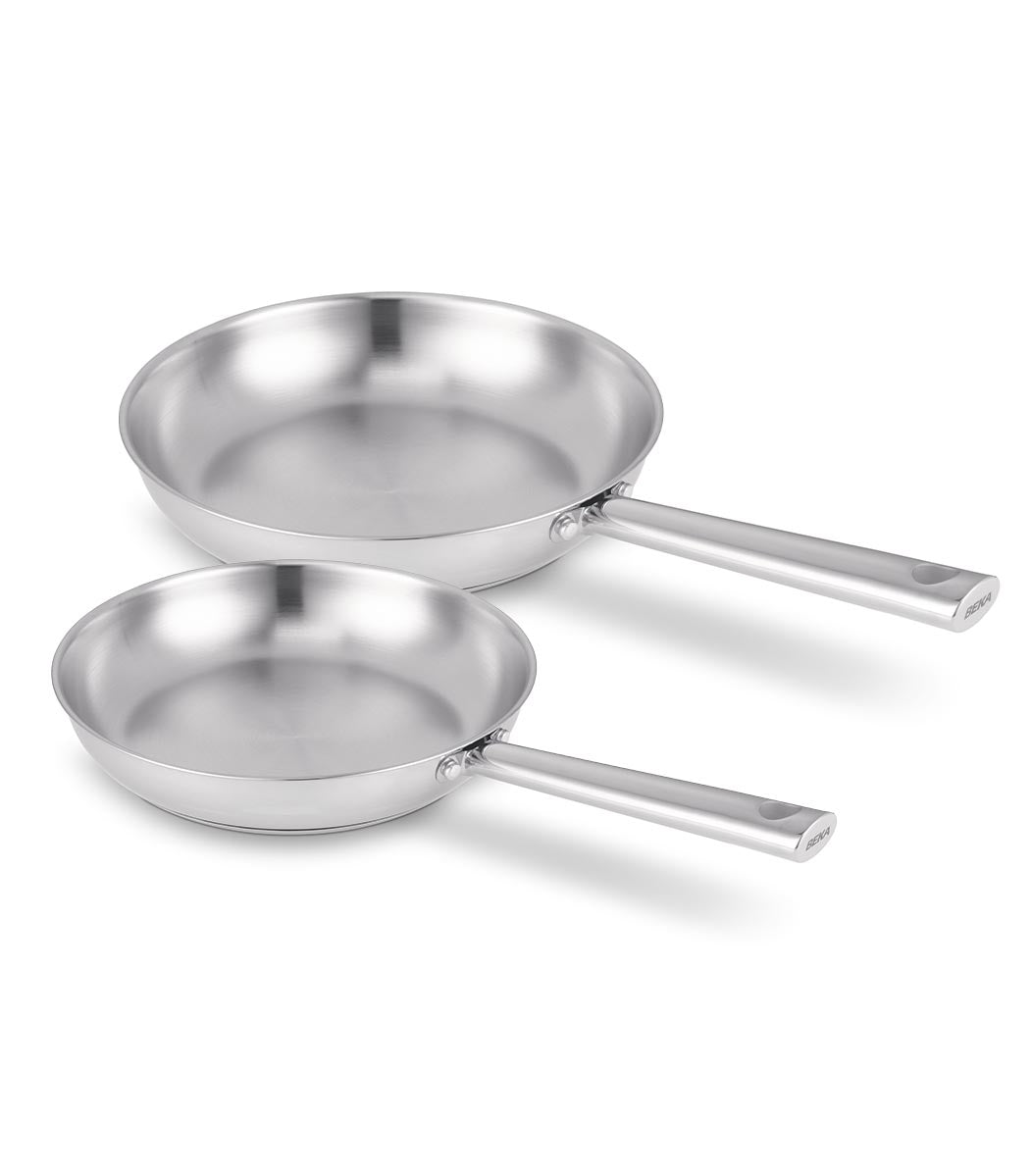 beka-cicla-pfannenset-edelstahl-24-28-cm-chrome-recycelt image 1
