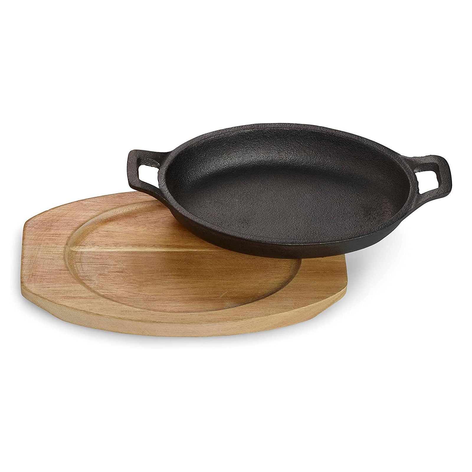 echtwerk-bbq-servierschale-gusseisen-12-cm-1-tlg-mit-brett image 2