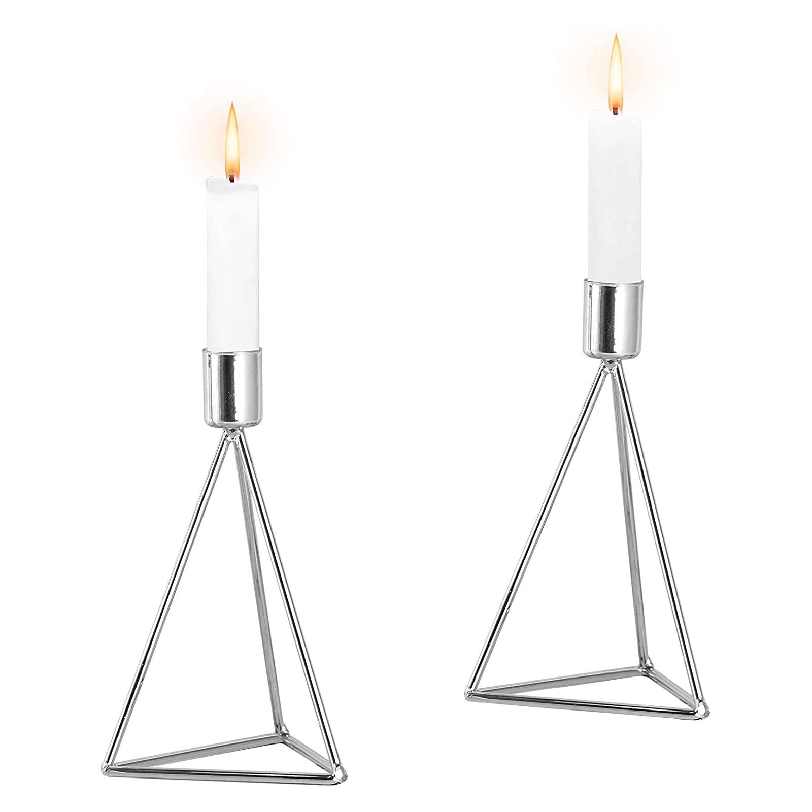 echtwerk-modern-small-kerzenhalter-2-tlg-metall-geometrisch image 2