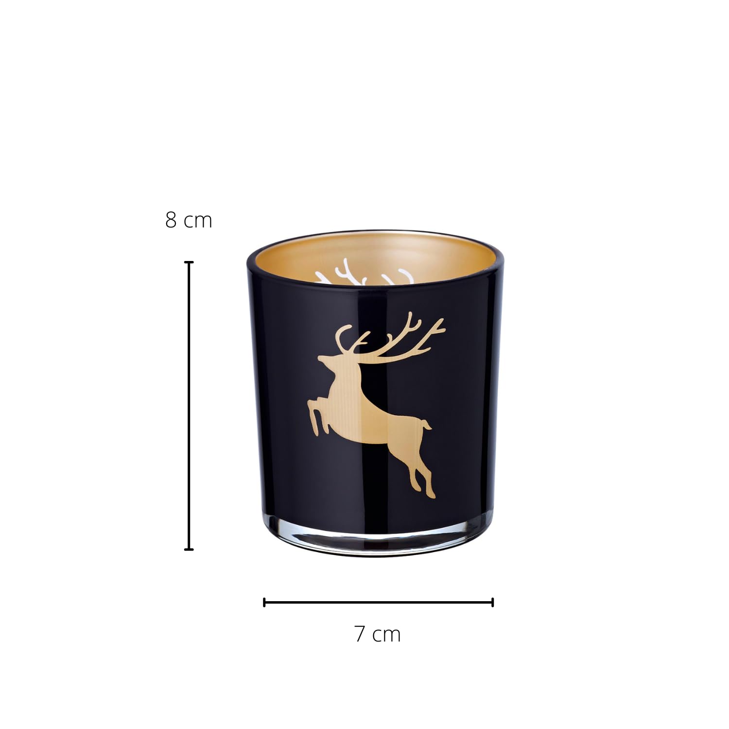 edzard-fancy-elsa-teelichtglas-2er-set-schwarz-gold-hirsch image 6