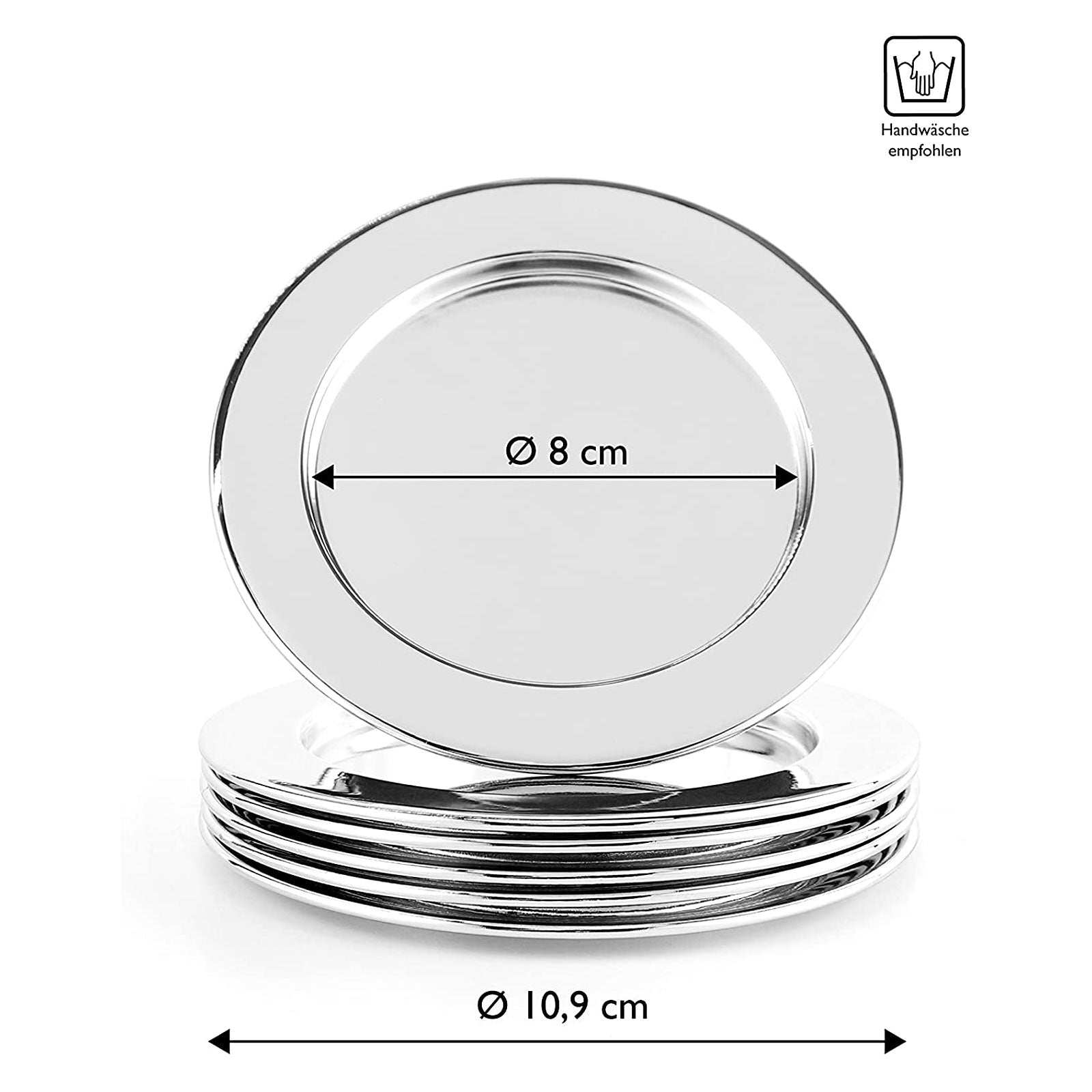echtwerk-table-setting-glasuntersetzer-edelstahl-silber-6tlg-8-cm image 3