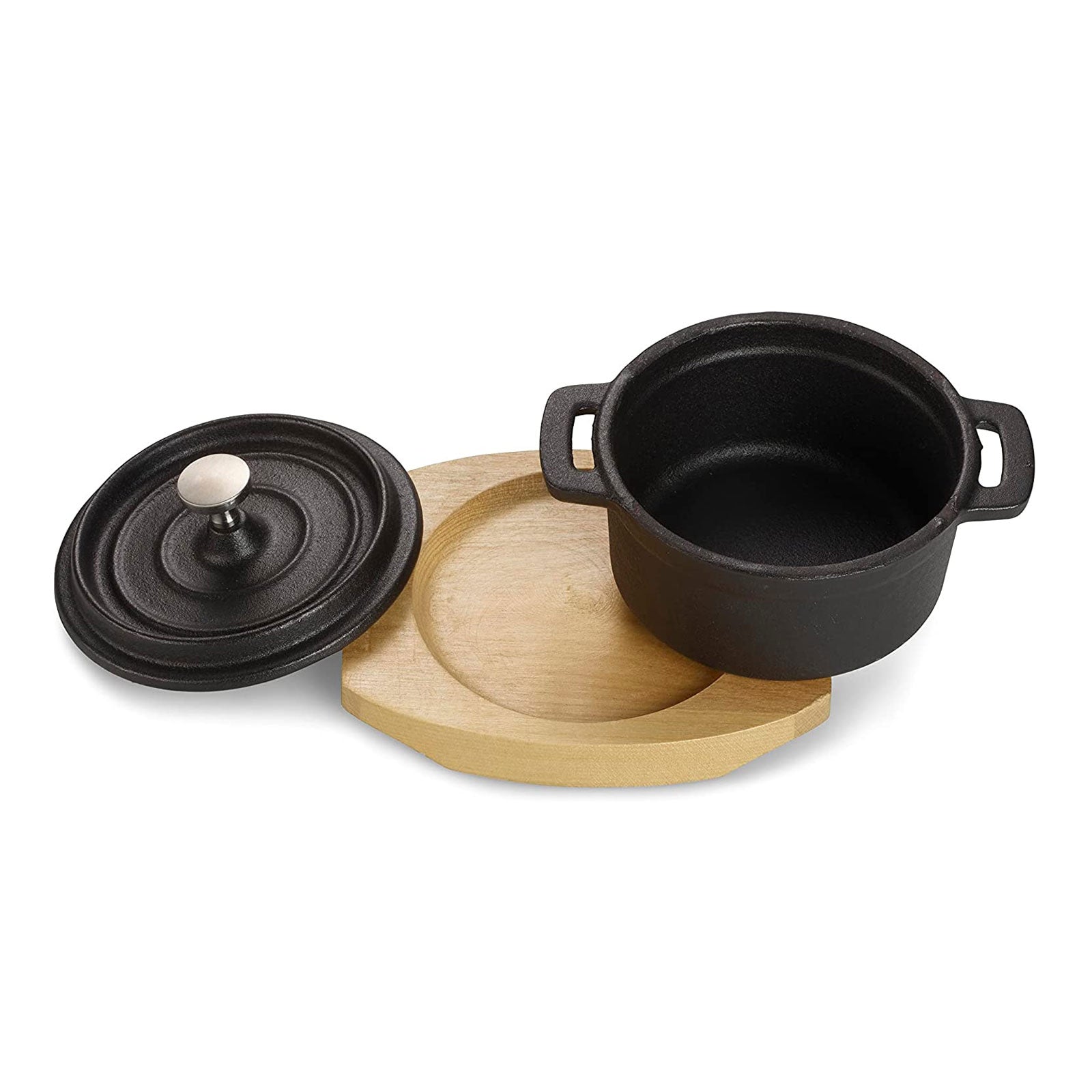 echtwerk-bbq-kochtopf-gusseisen-mini-250ml-mit-brett-1-tlg image 4