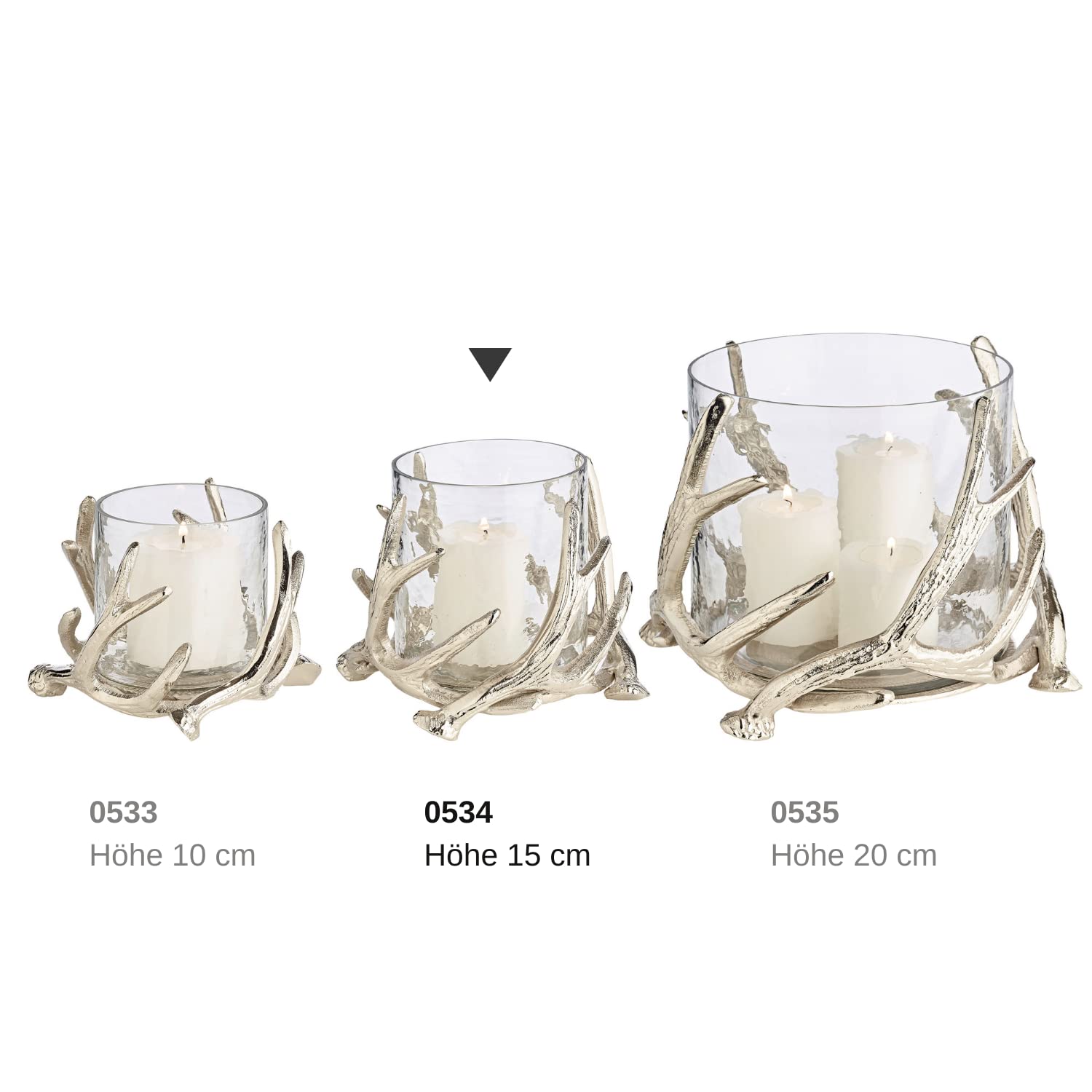 edzard-kingston-windlicht-geweih-glas-h-15-cm-17-cm-vernickelt image 4