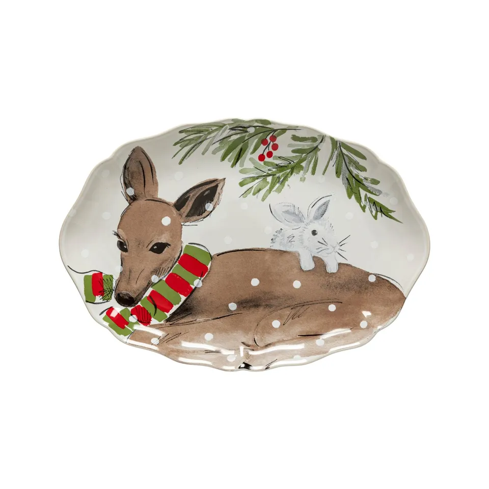 casafina-deer-friends-servierplatte-oval-wei image 1