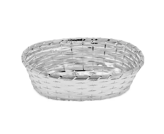 edzard-mista-basket-brotkorb-oval-versilbert-16x23-cm image 1