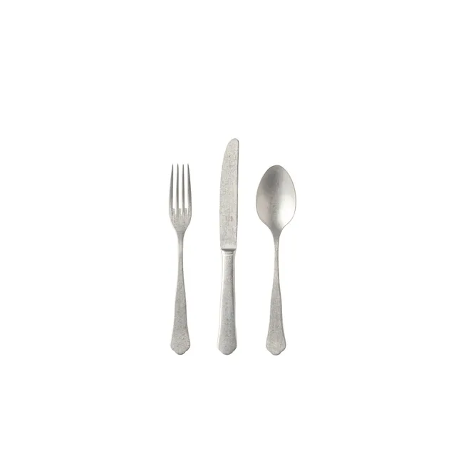 costa-nova-prado-dessertbesteck-18-tlg-vintage-silber image 1
