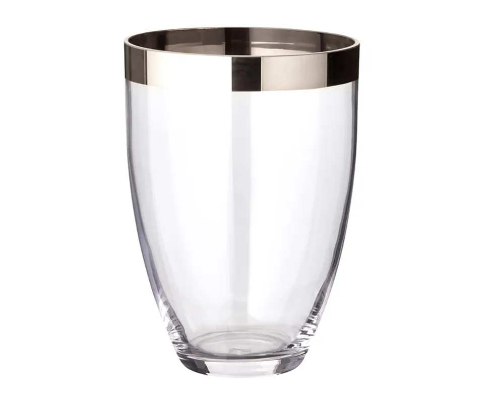 edzard-charlotte-vase-kristallglas-20-cm-platinrand image 1