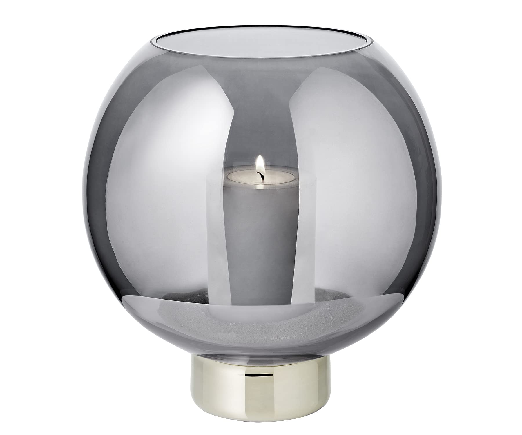 edzard-molly-jack-windlicht-21-cm-rauchglas-platinrand image 1