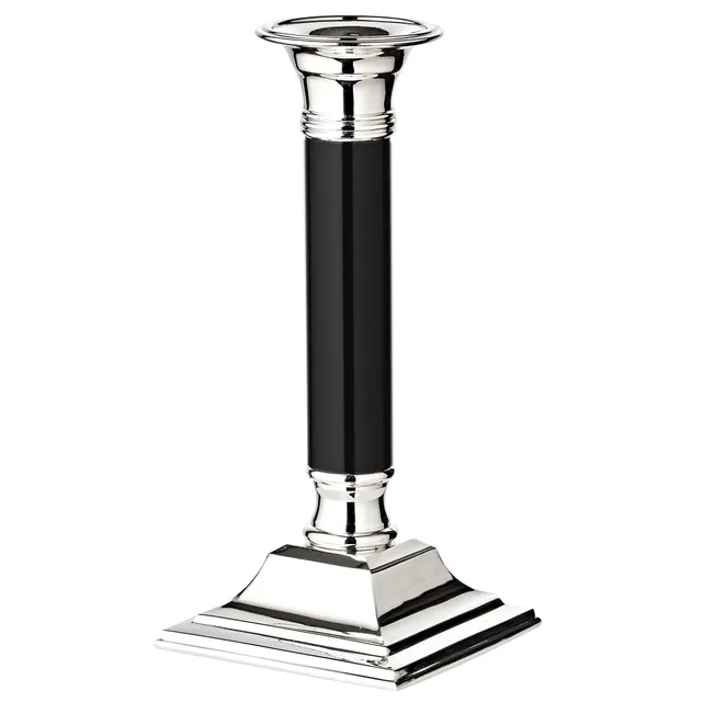 edzard-lincoln-kerzenleuchter-schwarz-h-19-cm-versilbert image 1