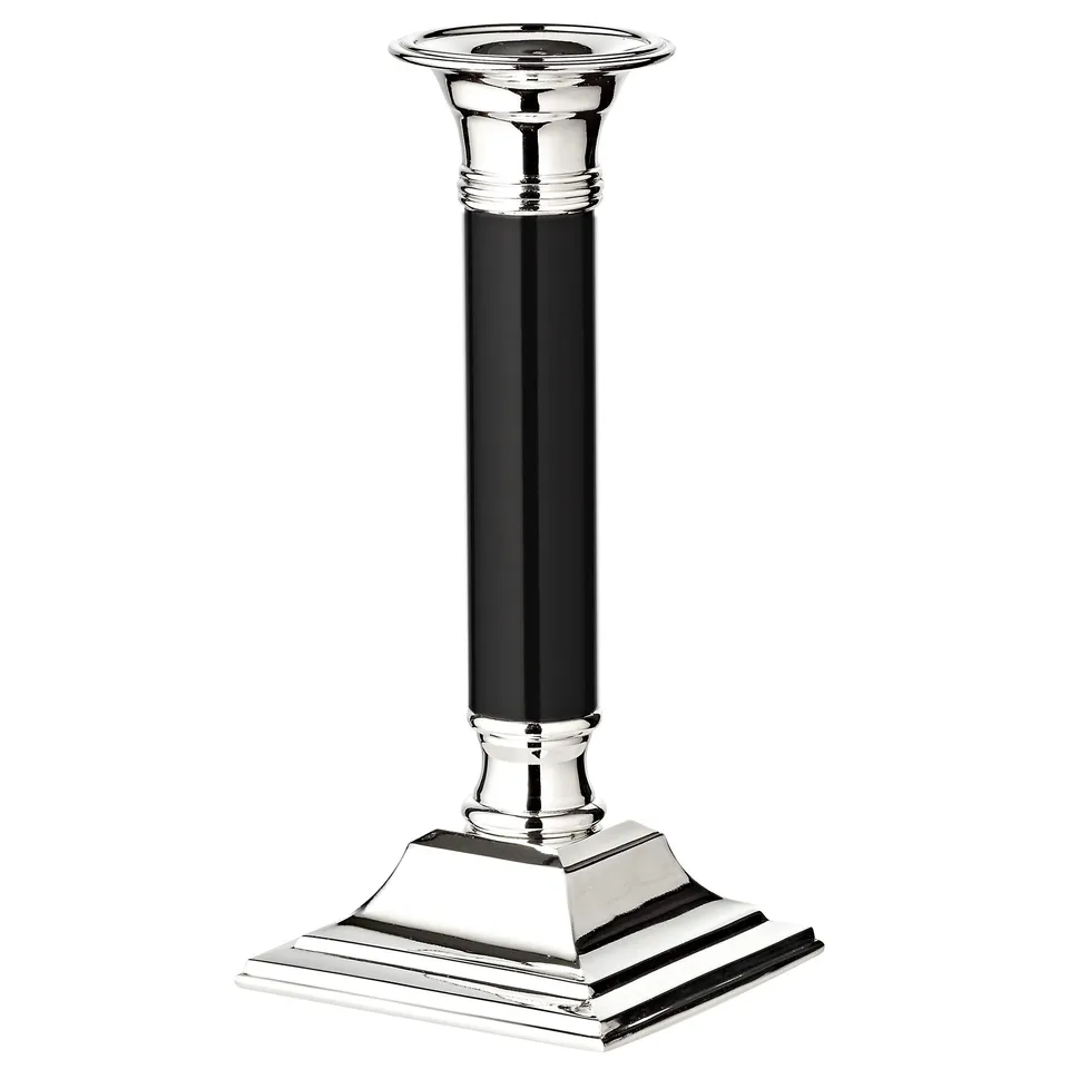 edzard-lincoln-kerzenleuchter-schwarz-h-19-cm-versilbert image 1