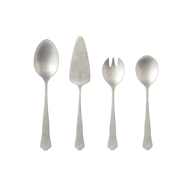 costa-nova-prado-servierset-4-teilig-edelstahl-vintage-silber image 1