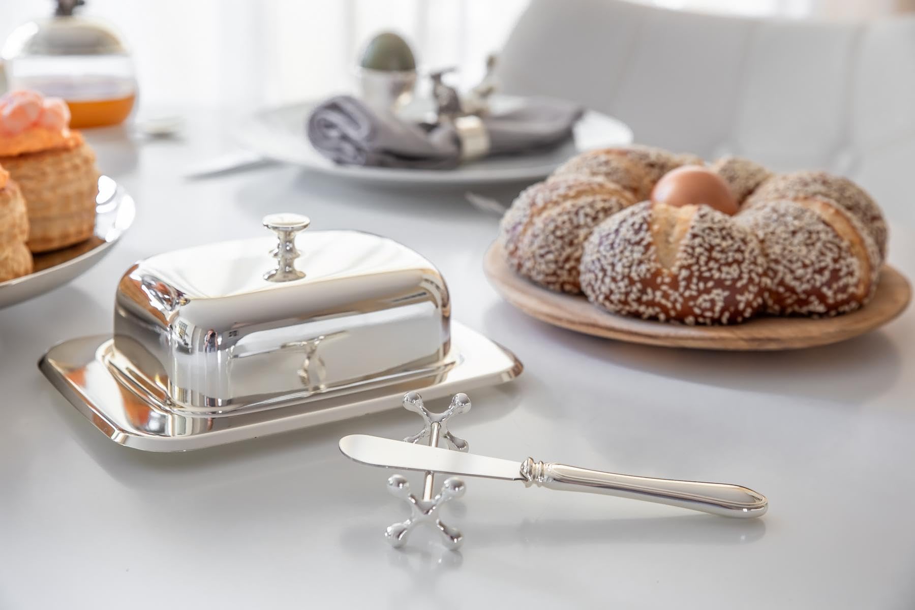 edzard-mista-butterdose-versilbert-mit-glas-und-messer image 4