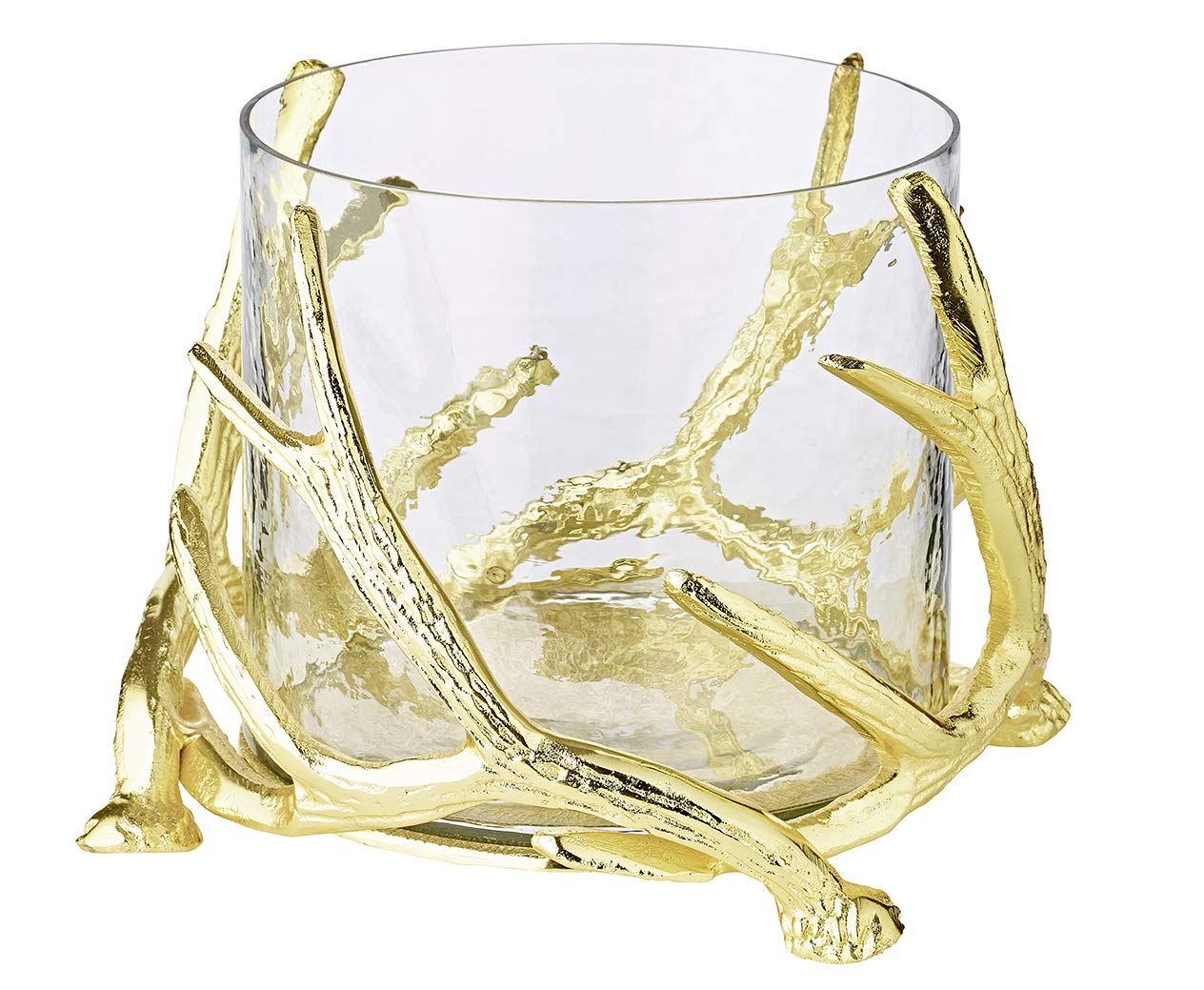 edzard-kingston-windlicht-hirschgeweih-gold-20-cm image 2