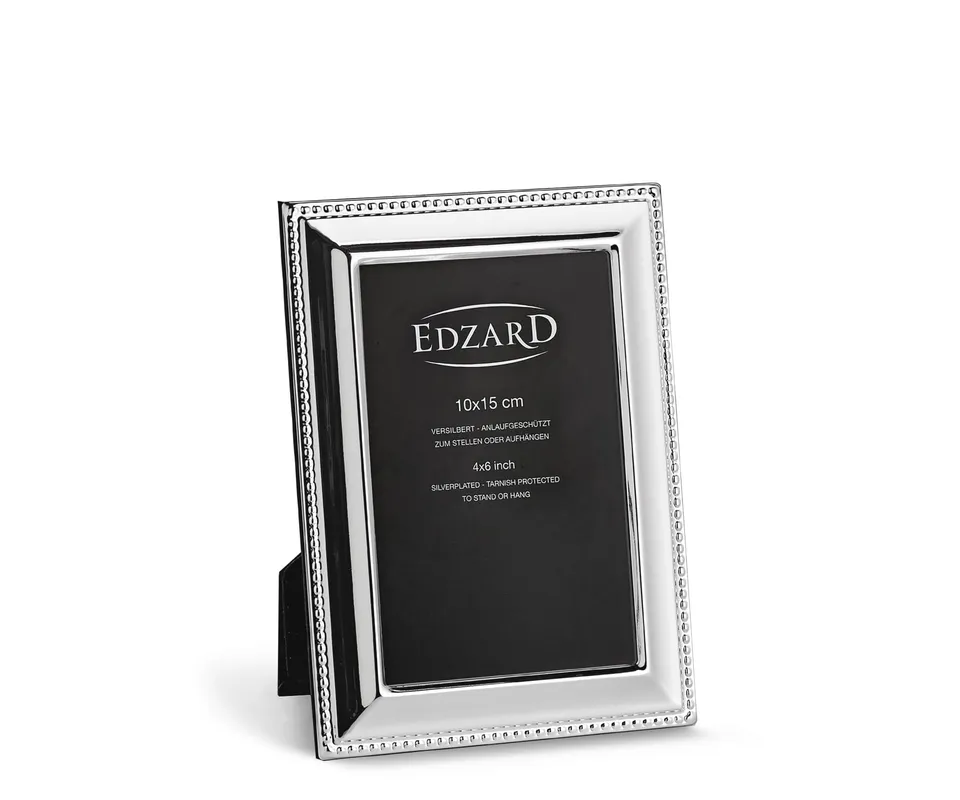 edzard-perla-bilderrahmen-10x15-cm-versilbert-perlenrand image 1