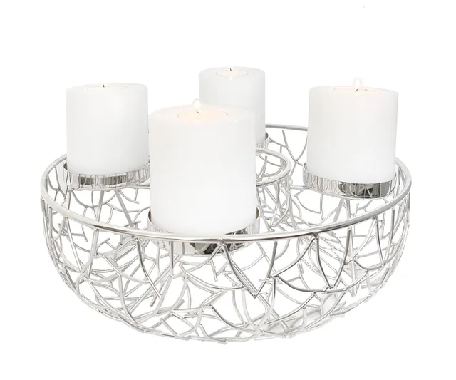 edzard-milano-adventskranz-34-cm-silber-ringf-rmig image 1