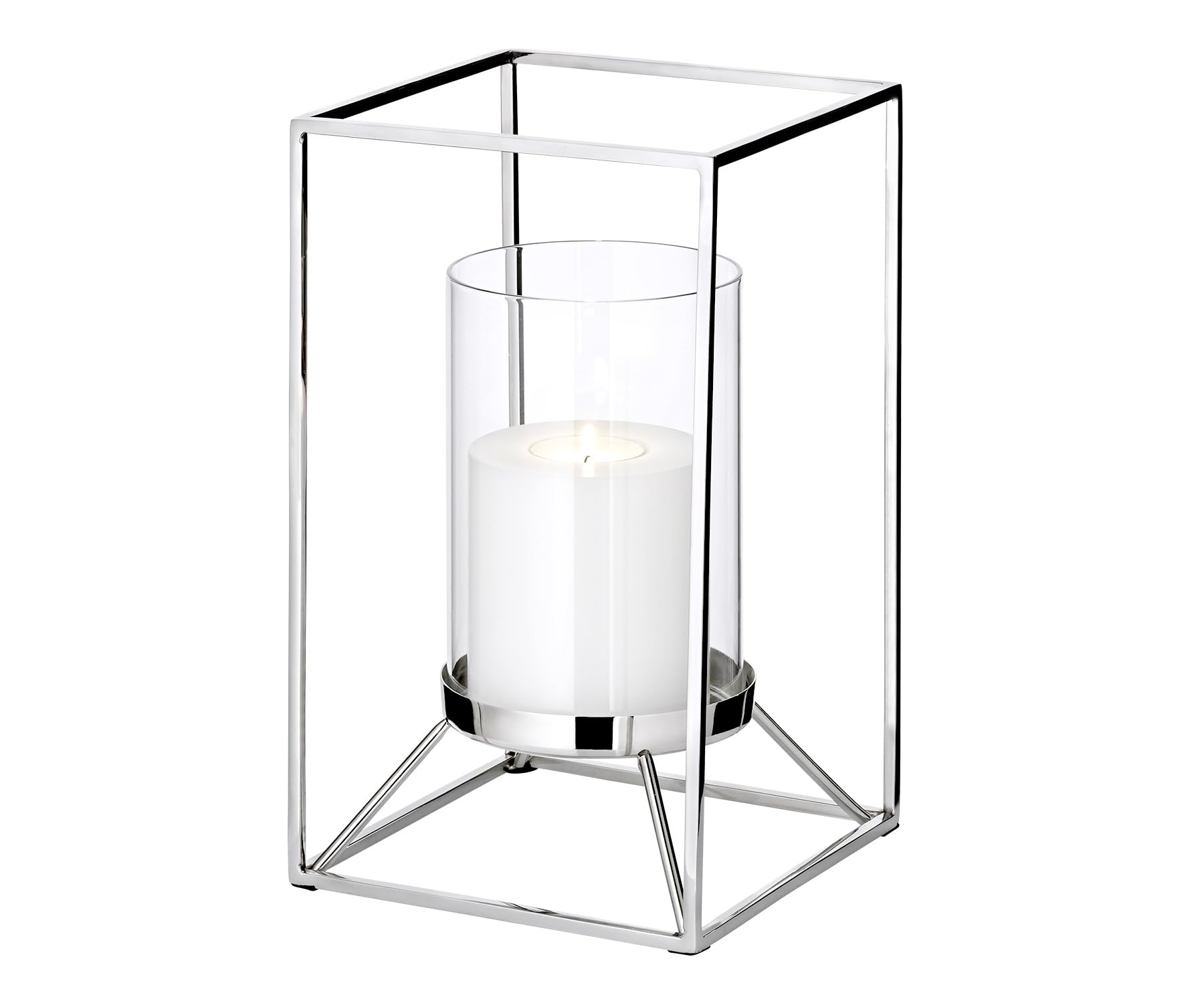 edzard-marie-windlicht-edelstahl-glas-h-25-cm-stumpenkerzen image 1