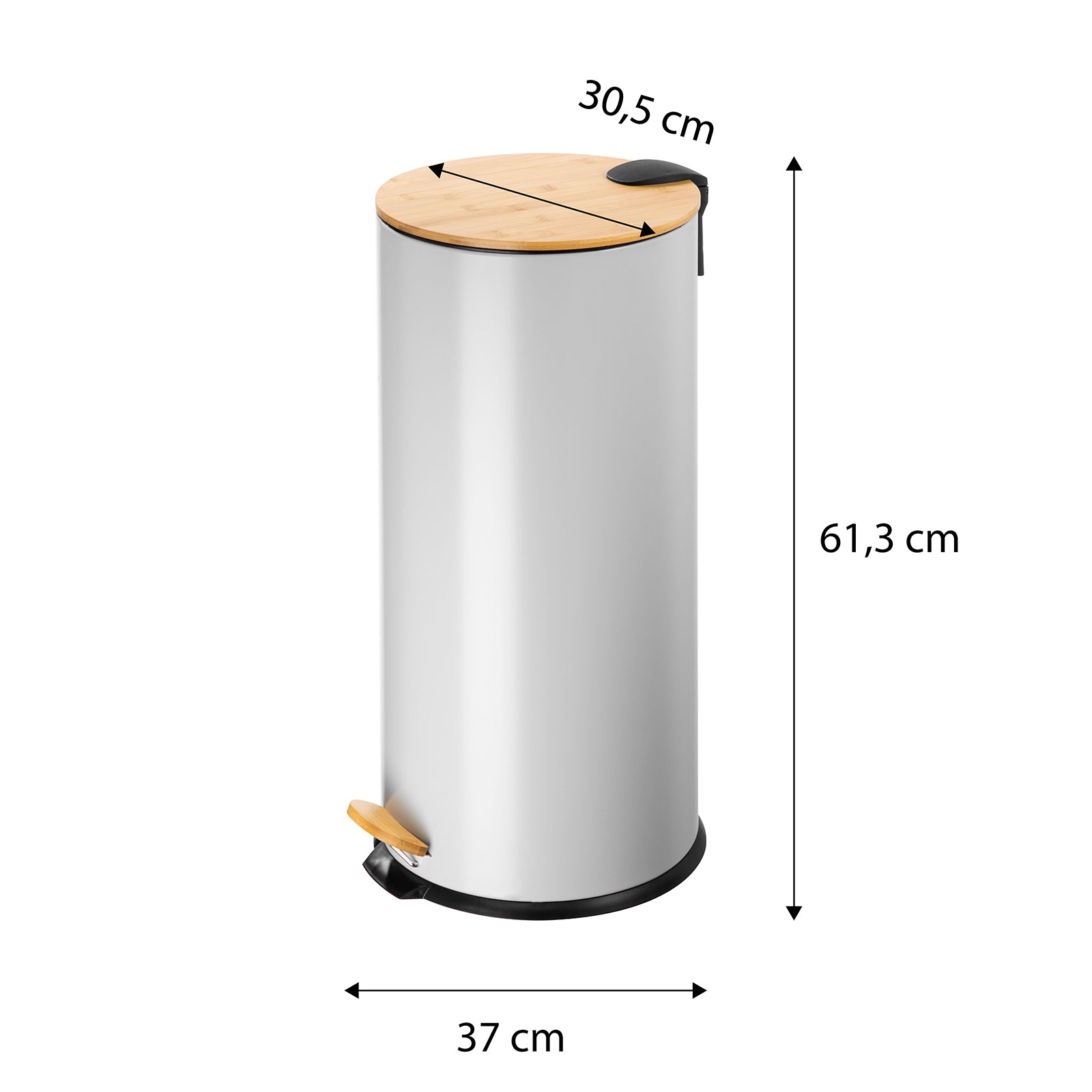 echtwerk-abfalleimer-tretabfalleimer-30l-m-lleimer-grau-soft-close image 7