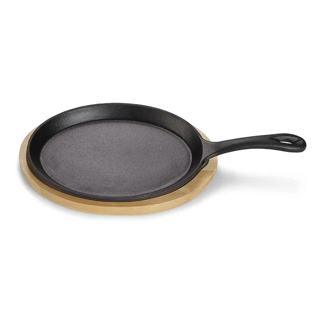 echtwerk-bbq-kochen-servierpfanne-gusseisen-18-5-cm-1-tlg-mit-brett image 1
