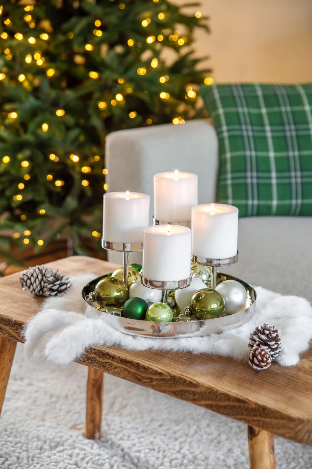 edzard-milano-adventskranz-marbella-31-cm-edelstahl image 2